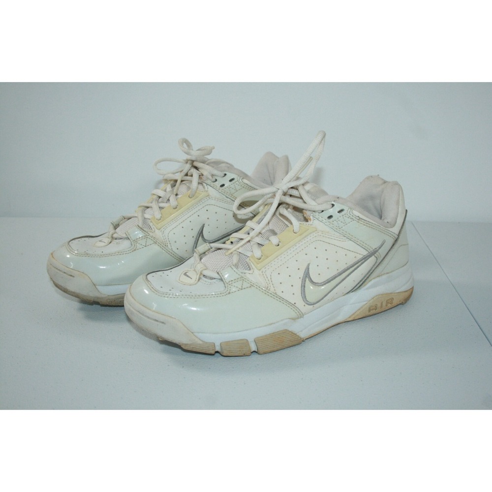 Vintage Nike Air Mens White Lace‎ Up 2004 Sneaker Shoes 040103 IY Size 9.5